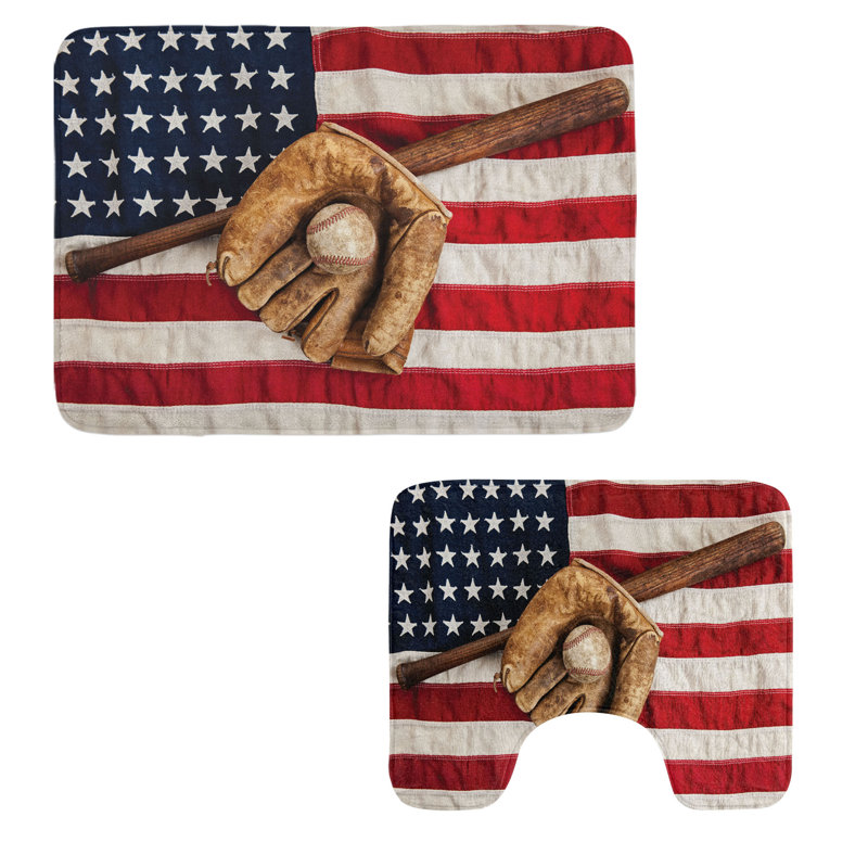 Tapis de salle de bain American Flag