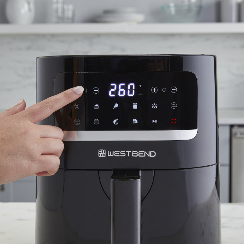 West Bend 5 pte Friteuse à air avec 10 préréglages, en noir