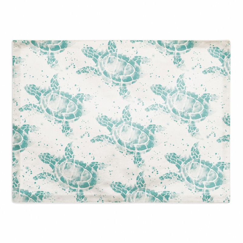 Napperon Sea Turtles, Bleu sarcelle