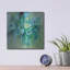 Art mural en métal luxueux «Aurora Borealis Florals» par Silvia Vassileva, art mural en métal, 36 po x 36 po-2059010817