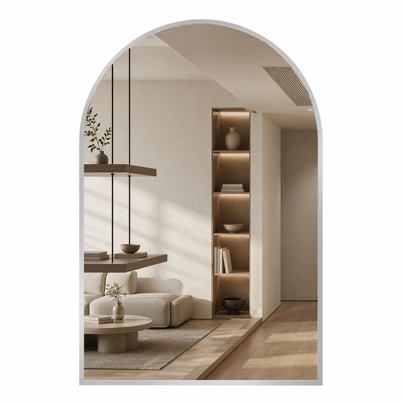 Miroir mural pour salle de bain, 24 x 32 po, Argent