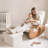 16" Wide Cube White Storage Ottoman-120892862