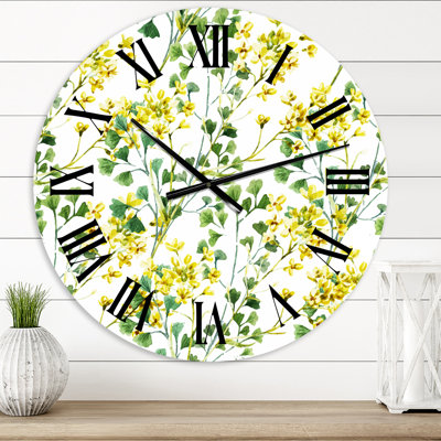 Vibrant Wild Summer Wildflowers - Horloge murale traditionnelle