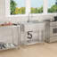 Grand lavabo simple en acier inoxydable de 21 po x l 36 po x H 35,5 po