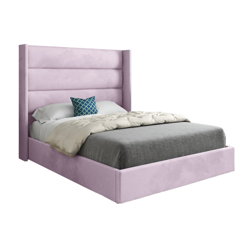 Antoan Upholstered Bed, Pink, Super King (6')