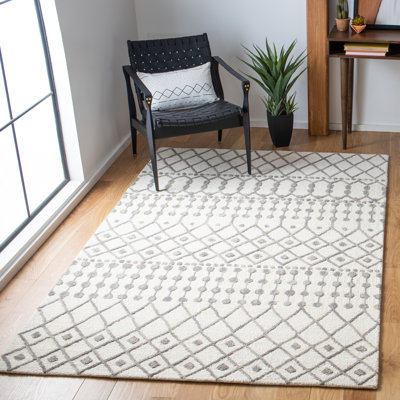 Dobbins Hand Tufted Wool Geometric Rug