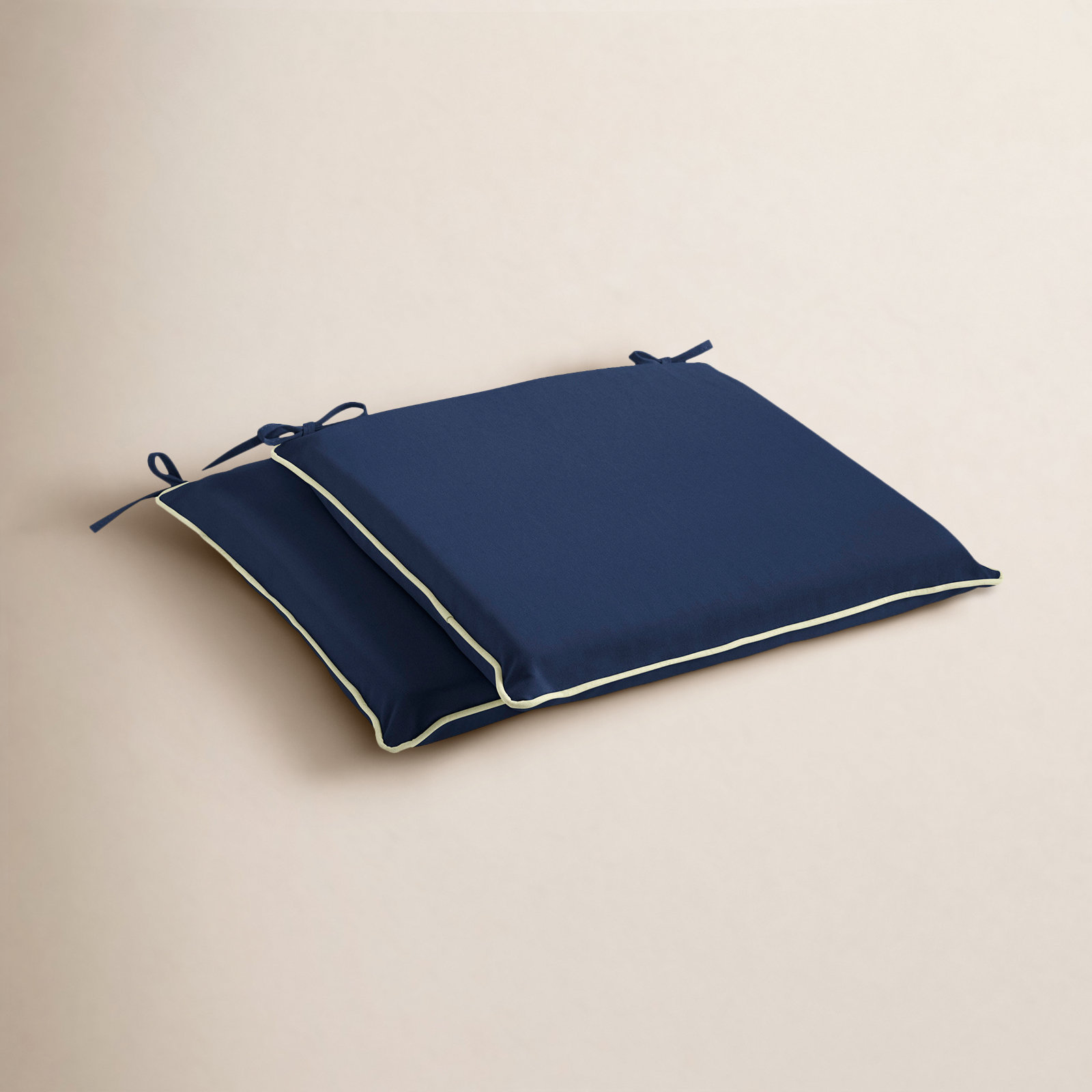 Sunbrella Outdoor Dining Chair Cushion, 2" H x 19" W x 17" D, Sunbrella - Canvas Navy