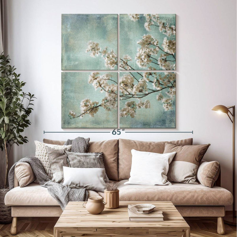 Fleurs Harnek Aqua I, H 50 po x l 50 po