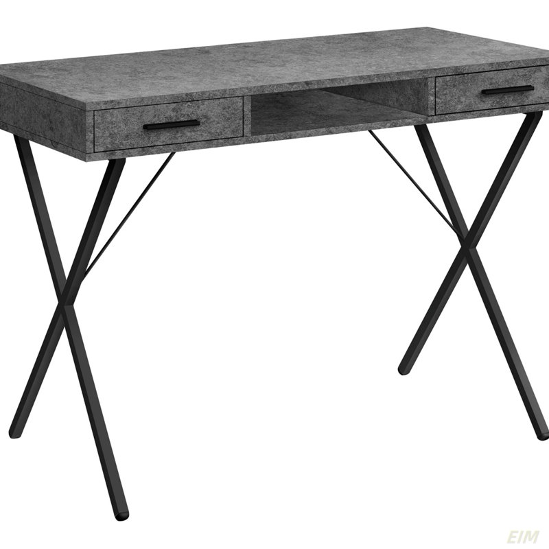 Bureau d'ordinateur, bureau personnel, ordinateur portable, installation à gauche, à droite, tiroirs de rangement, L 42 po, travail, contemporain, moderne