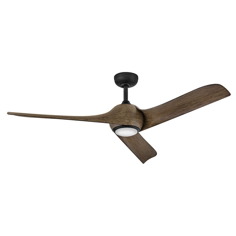 Hinkley Tiburon Ceiling Fan, Matte Black, Driftwood