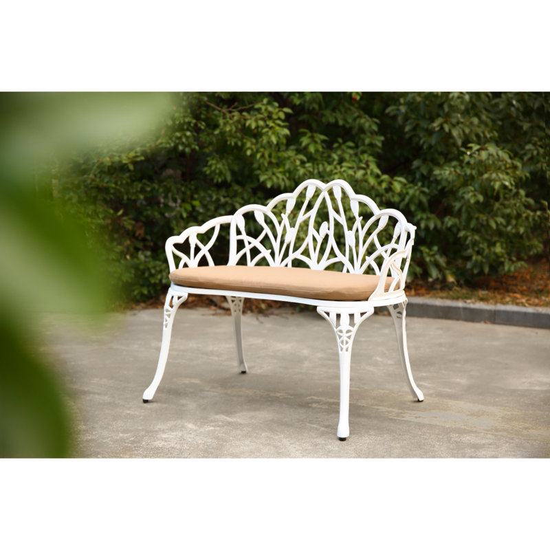 Banc de patio Tulip avec coussin pour une assise confortable