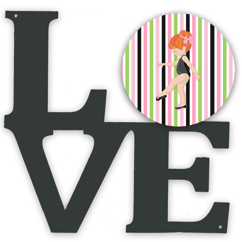 Décoration murale en métal love point ballerine head