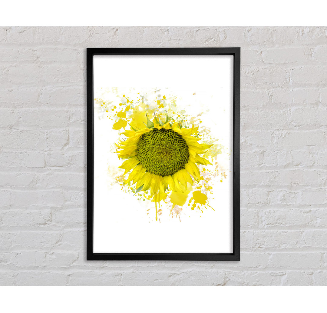 Sunflower Splash 2 - Einzelner Bilderrahmen Kunstdrucke auf Leinwand