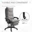 Fauteuil de direction pivotant à 360 ° avec hauteur réglable et repose-pieds double rembourrage