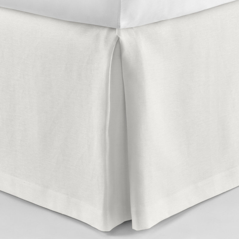 Mandalay Tailored Linen Bed Skirt, Twin, Pearl