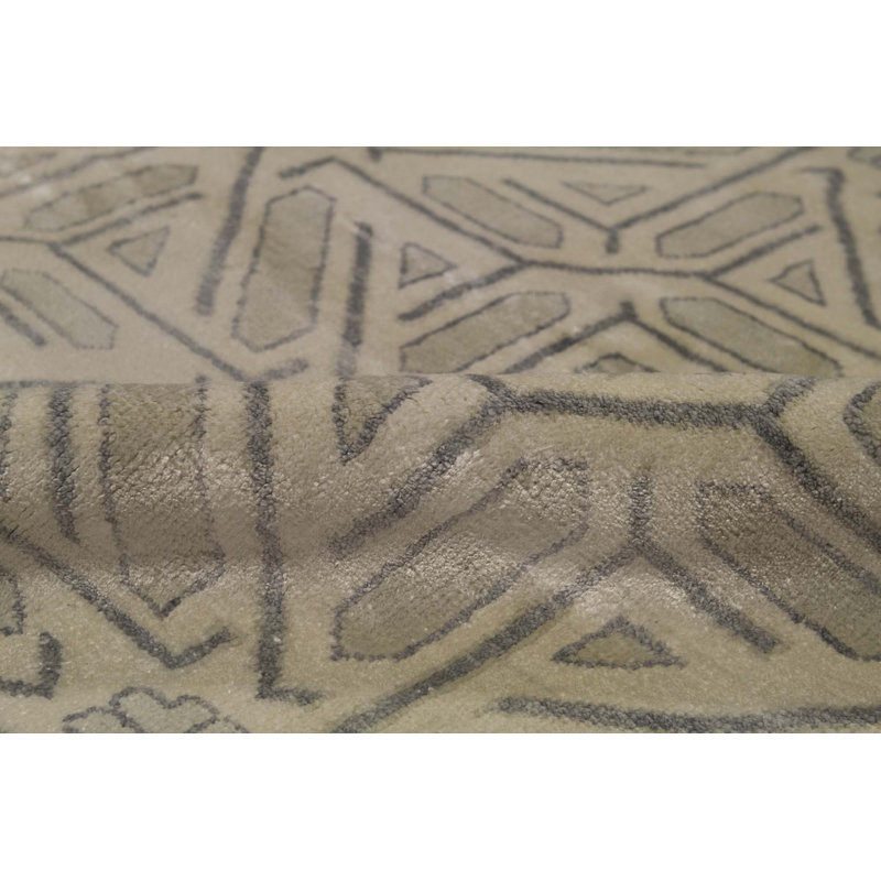 Silk Geometric Area Rug