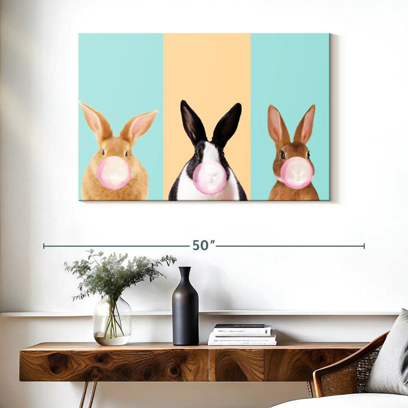 Brampt Funny Bunnies, 26" H x 39" W