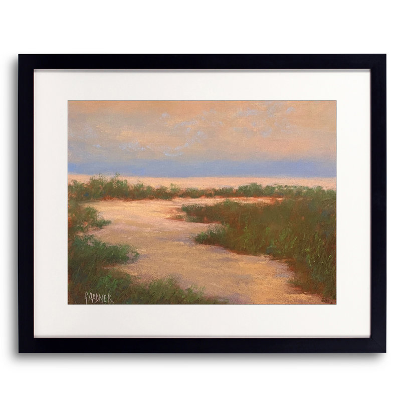 Serene Print by Dina Gardner, 17.25" H x 21.25" W x 0.875" D, Black Framed Paper