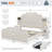  Karlton Platform Bed with Fabric Upholstered Headboard 4 Storage Drawers LED Tall Platform Bed Frame-540362563-540362429