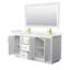 Ensemble de meuble-lavabo double autoportant 66 po avec plateau en quartz Miranda-98180901-98180904-98283424