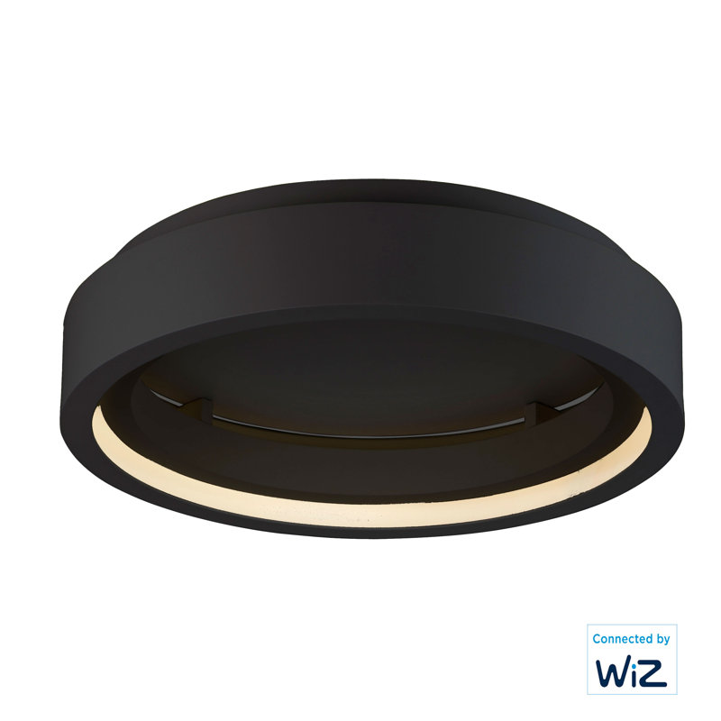 ICorona LED Flush Mount, Black