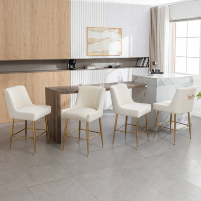 Elian Upholstered Velvet Bar Stool