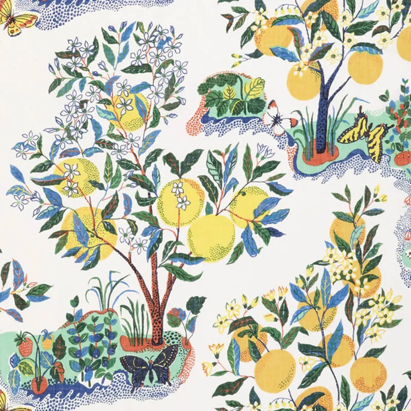Citrus Garden Sheer Fabric, Primary