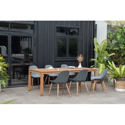 Ensemble repas d'extérieur 100% bois 7 pièces Anautica