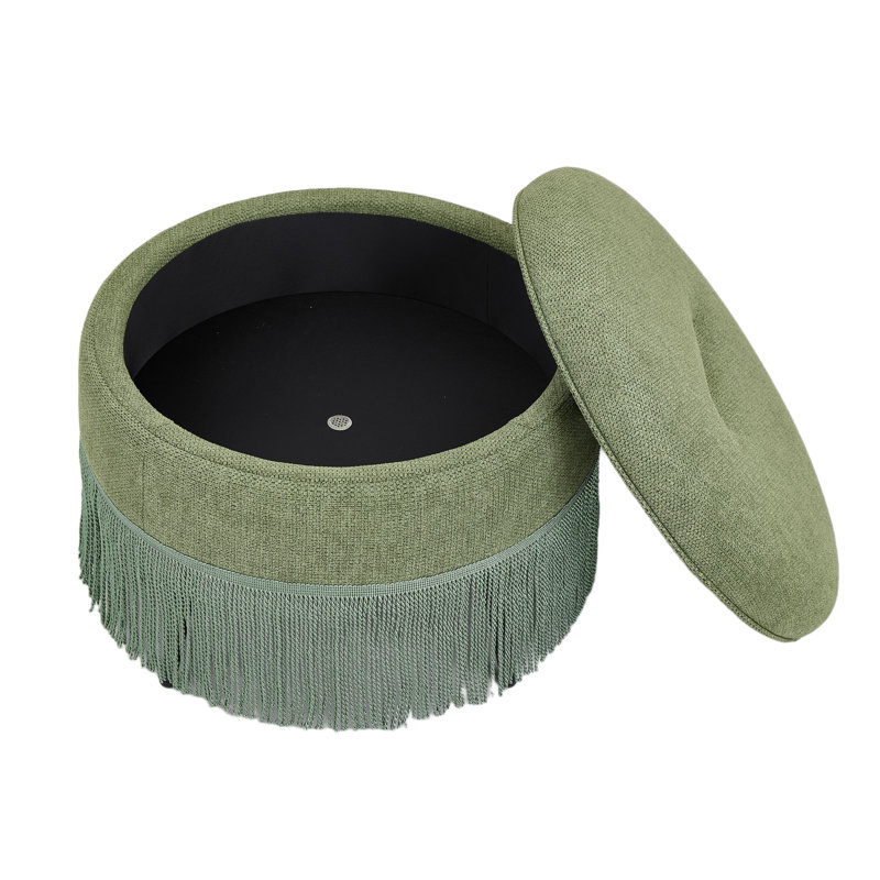 Banc de repose-pieds rond Haven avec repose-pieds 23,23 po, Vert