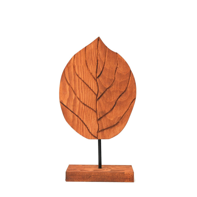 Objet décoratif, H 11 po x l 7,86 po x P 0,71 po, Noyer