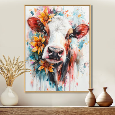 Keily Cow, peinture avec ferme, fleurs II
