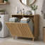 Armoire à linge double inclinable double avec 2 paniers amovibles, armoire de rangement moderne pour salle de bain avec poignées