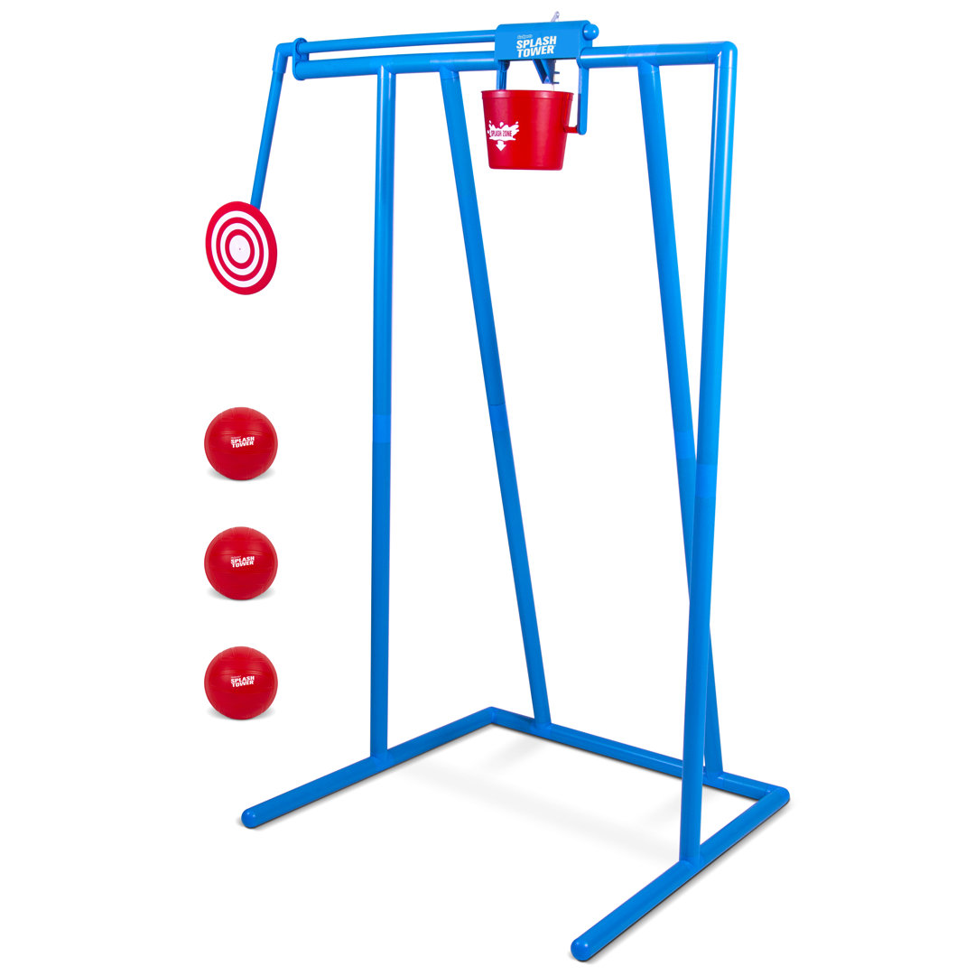 GoSports Splash Tower Water Dunk Game -Outdoor Fun Water Soaking Dunk Tank GoSports