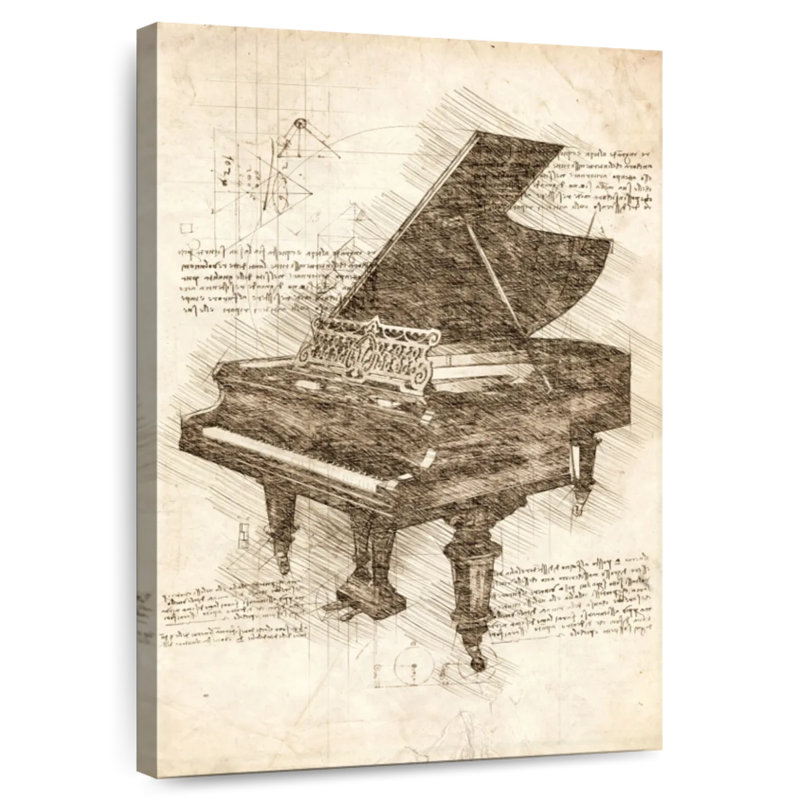Vieux piano à queue Abarca, H 12 po x l 8 po