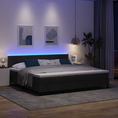Lit sommier avec matelas Vidaxl noir 78,7 po x 78,7 po