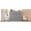 Lit escamotable gris pour lit double, idéal pour les espaces polyvalents, lattes grises flexibles, gymnases à domicile, absorbant