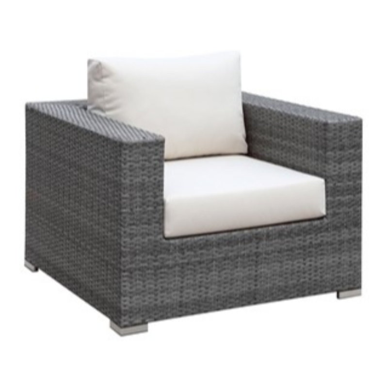 Chaise de patio avec coussin Shearin