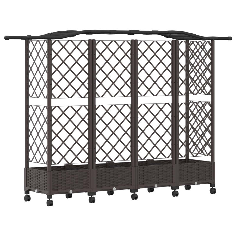 Raised Garden Bed, 123cm H x 203.5cm W x 40cm D, Brown