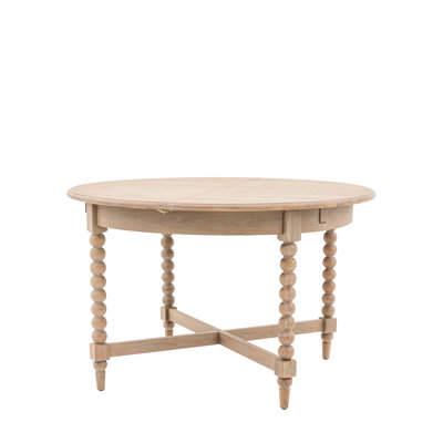 Veun Extendable Oak Round Dining Table