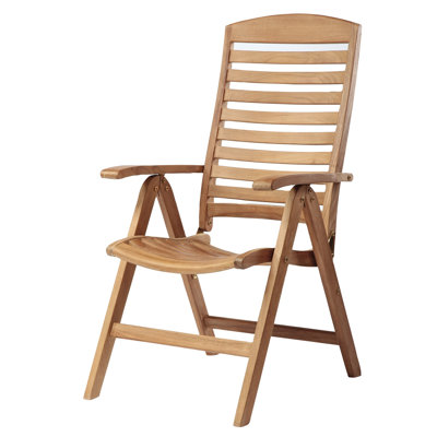Chaise de patio inclinable en teck