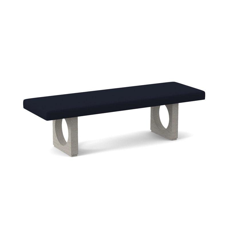 Void Upholstered Bench, Bisque, Margaret Uniform