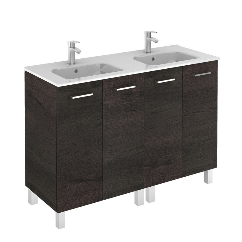 Logic 47.3'' W Double Vanity, Wenge