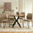 5-Piece Round Dining Table Set, 37 Inch Kitchen Table And 4 PU Leather Chairs-123215280