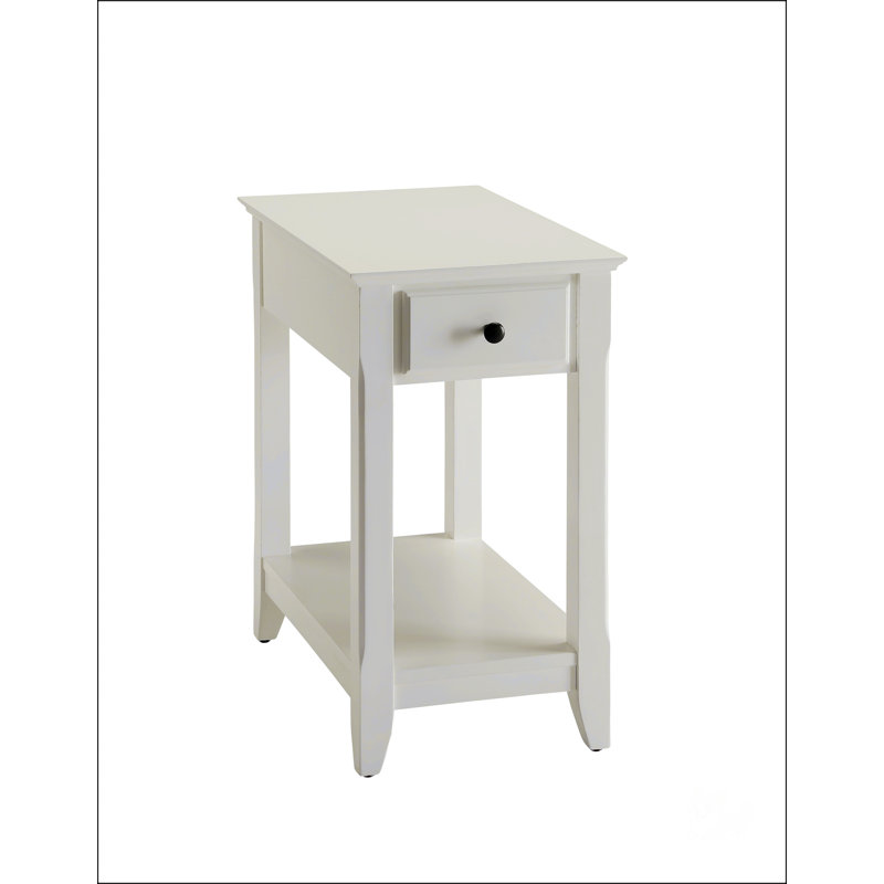 White Finish Accent Table