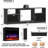 70" TV Stand with 23" Electric Fireplace-520936662
