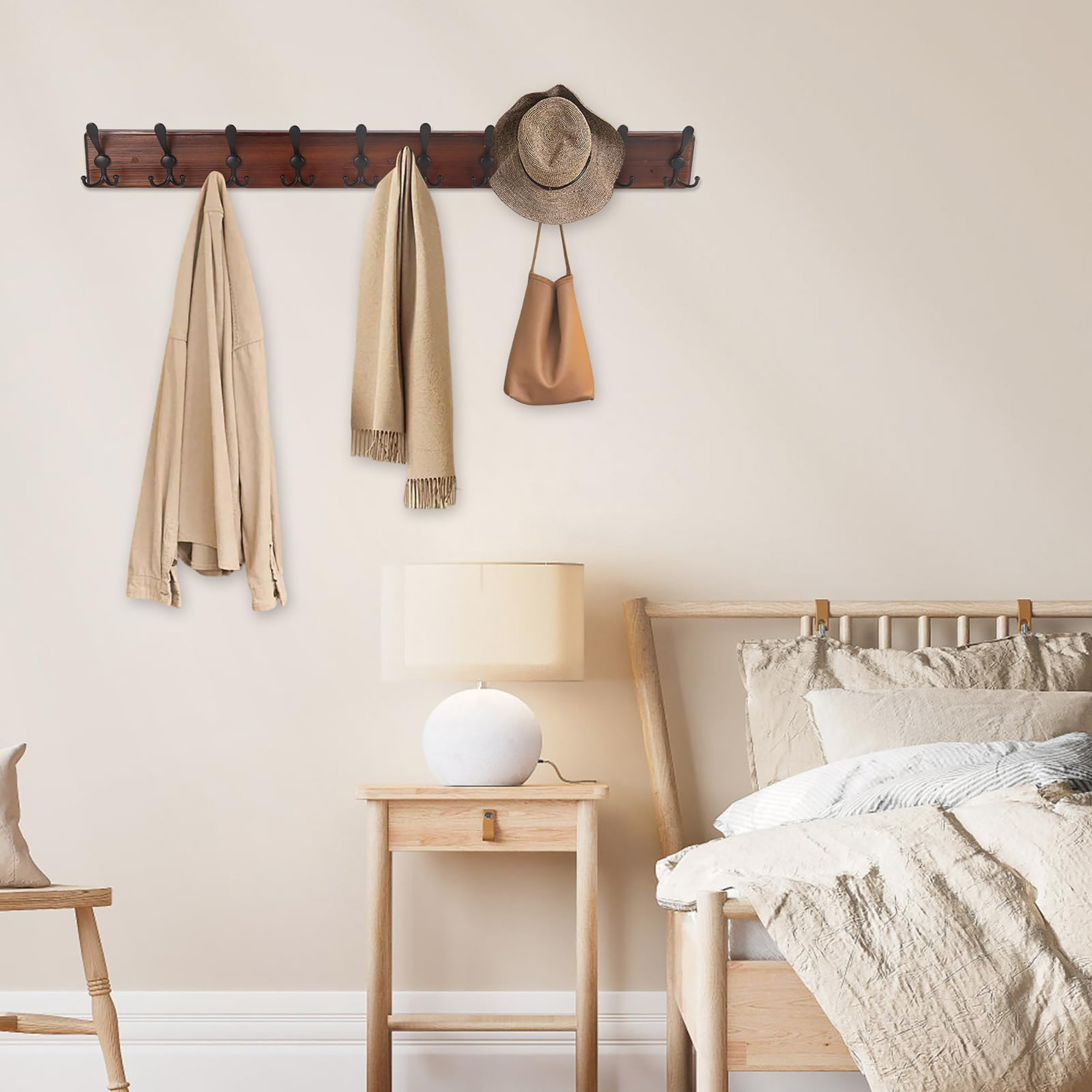 Lark Manor™ 38.4-Inch Large Wall-Mounted Clothes Rack | Wayfair