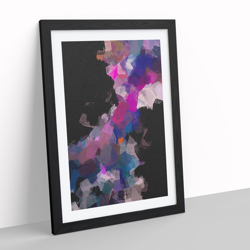 Lullaby Abstract - Framed Print, 34cm H x 25cm W x 2cm D, Black