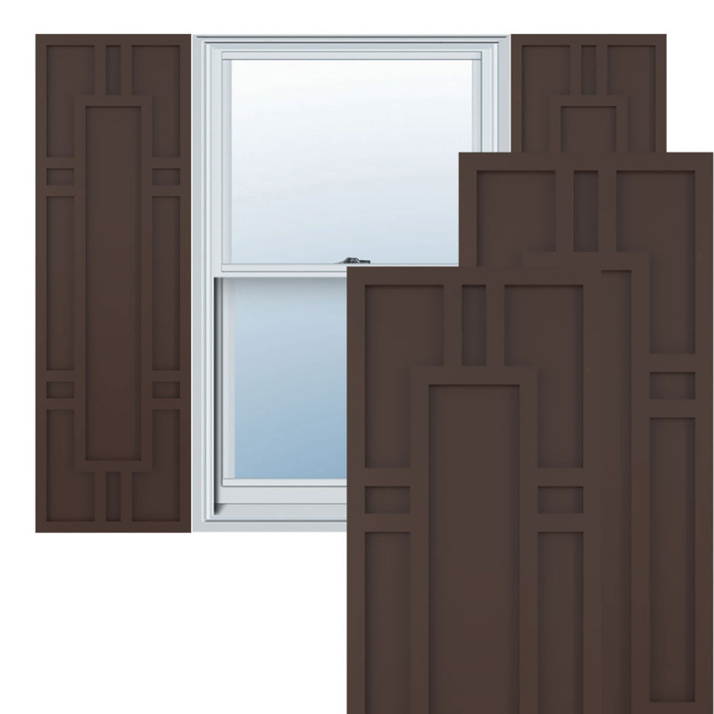 Volets en PVC True Fit Hastings, Noir, 12", 66"