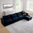 Large L Shape Sectional Corduroy Sofa,deep Seat Couch With Storage Footstool And 4 Waist Pillows-1152710565