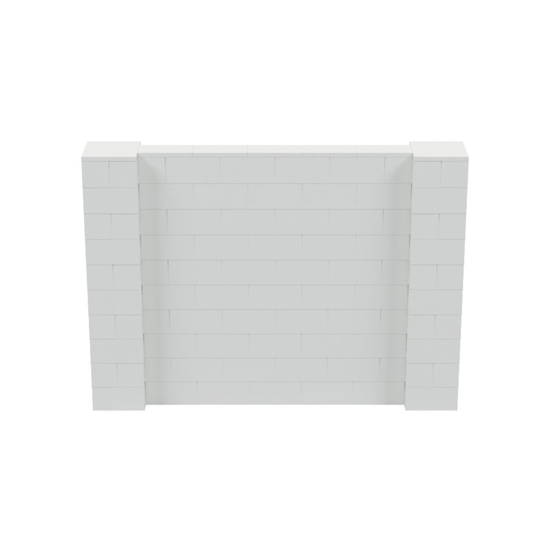 Ensemble mural de blocs géants 7 'T, H 60 po x l 84 po x P 12 po, Gris clair